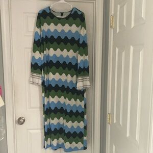 Colorful Wave Pattern Dress